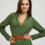 Khaki shirt dress MOODO