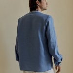 Embroidered shirt for men Ethnic blue EMBROIDERED GEM