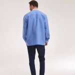 Men's embroidered jacket in jeans color Bohdan MEREZHKA