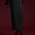 Black silk midi skirt STIMMA