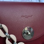 Burgundy leather bag premium quality France FREDERIC