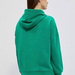 Green cotton hoodie
