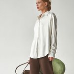 Блуза шовкова молочна Bellise 2204