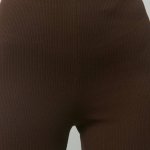 Insulated ribbed leggings with an elasticized waistband