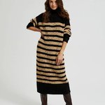 Striped knitted dress