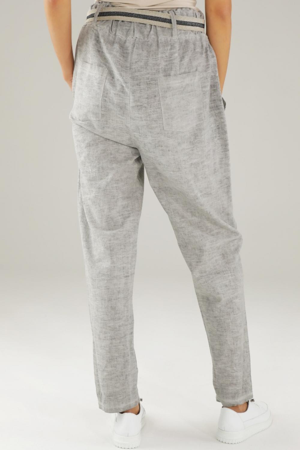 Pants gray with the addition of linen 169-21165