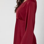 Burgundy mini dress
