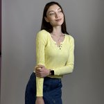 Кофта з кнопками лимонна Solmar