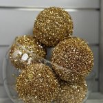 Christmas tree ball 31 cm, with shiny gold powder