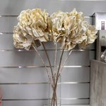 Premium artificial velvet hydrangea with glitter on the leg 62 cm