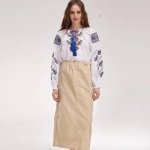 Women's white embroidered shirt Destiny Merezhka