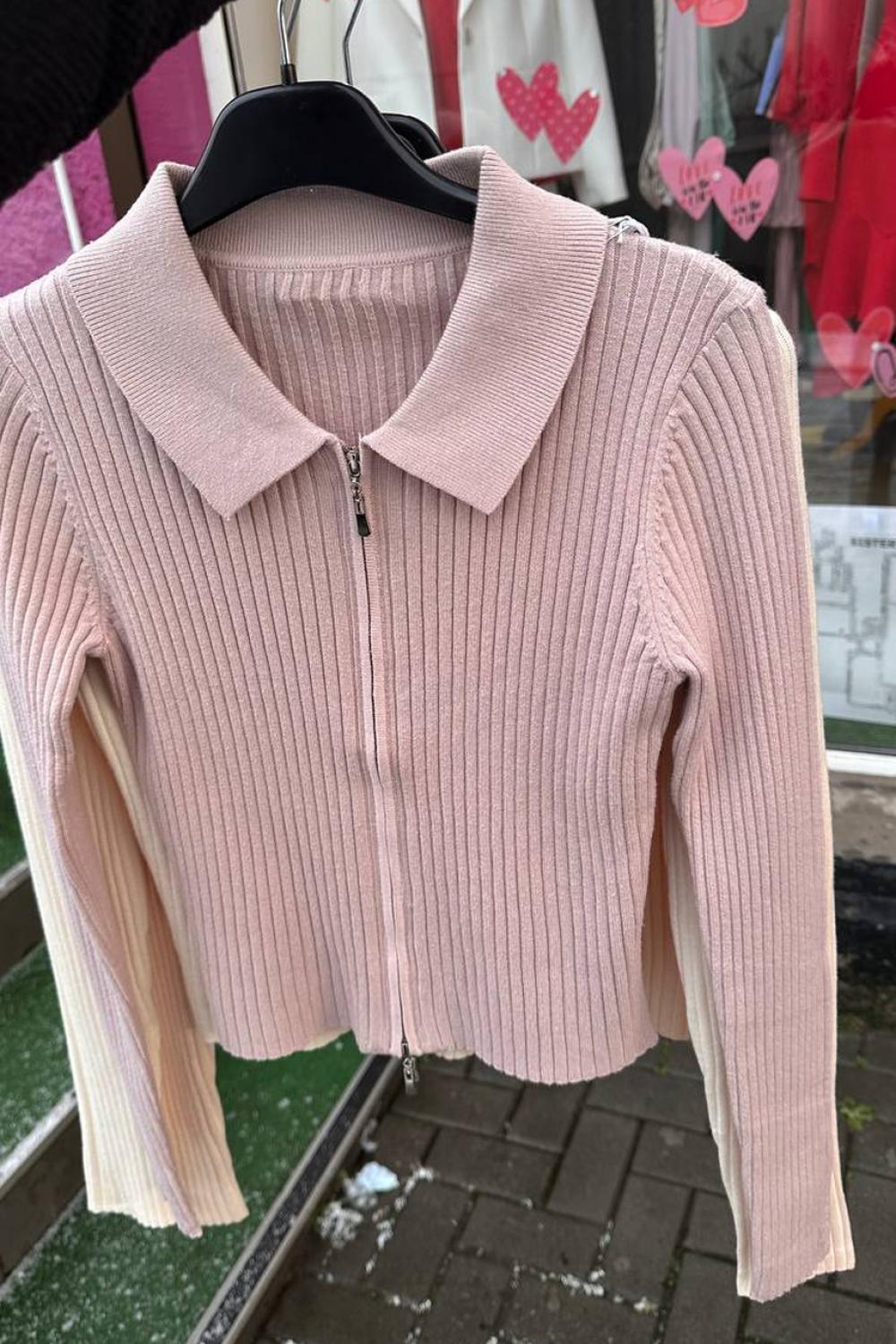 Plombiere knitted zip sweater