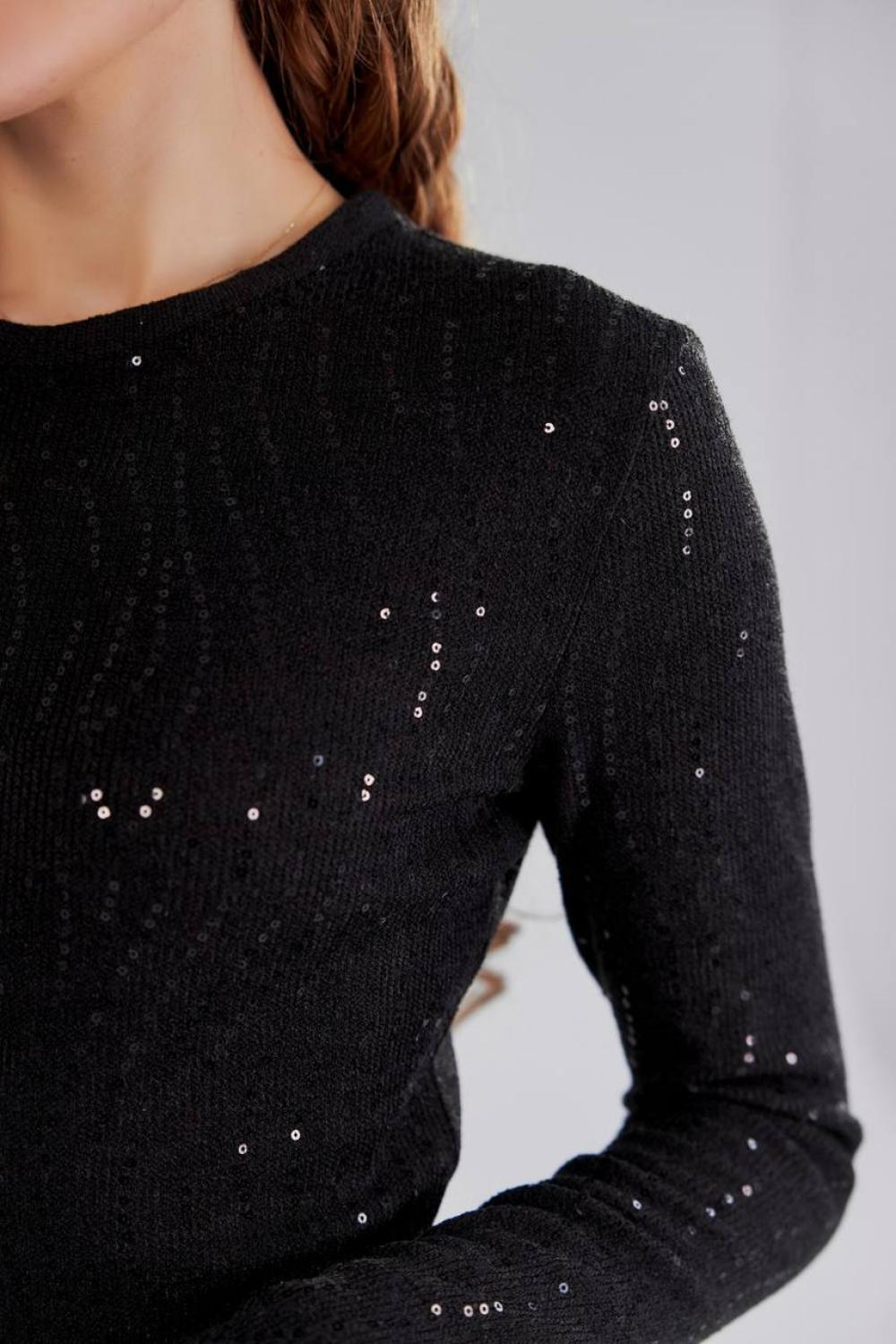 Black sequin holiday dress