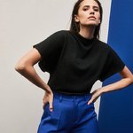 Knitted black T-shirt