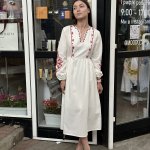 Сукня-вишиванка молочна з Горобиною by-ESQ