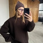 Шоколадний светр oversized