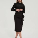 Black pencil skirt, classic Z-SC-4802-L-realiz