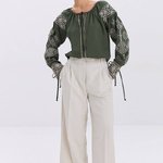 Green embroidery
