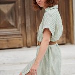 Сукня смугаста з льону 23PE102 LAURA+MAX