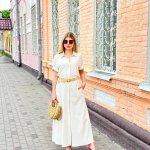Beige linen dress
