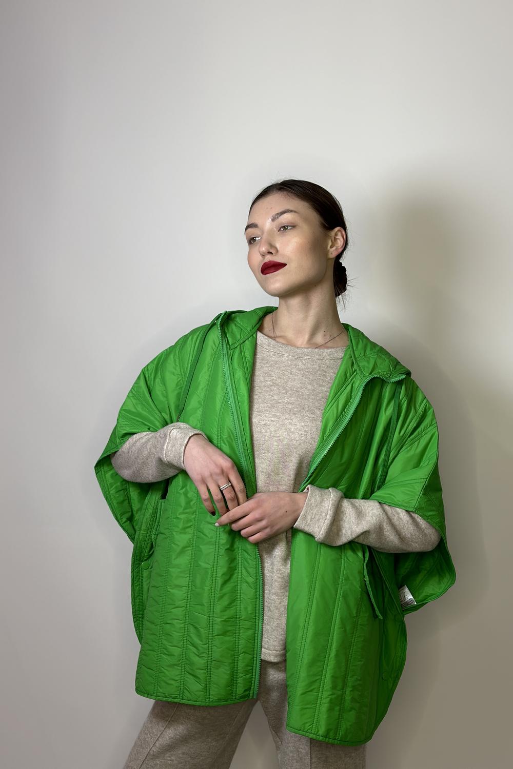 Куртка жіноча весняна зелена з вкороченим рукавом FW22-804 Marina V
