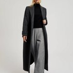 Classic straight-cut gray pants