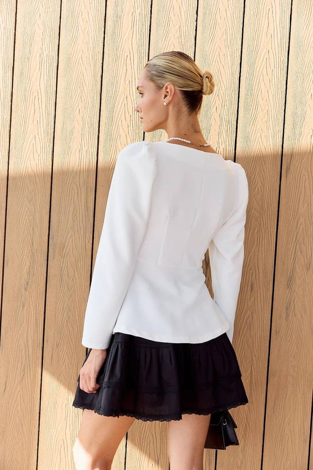Milk dress with basque