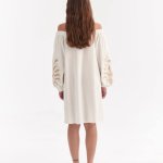 Embroidered dress with an embroidered ear of corn