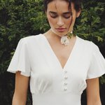 Formal milk midi dress Stolyarchuk 852