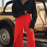 Брюки із запАхом вільного крою червоні 444_red