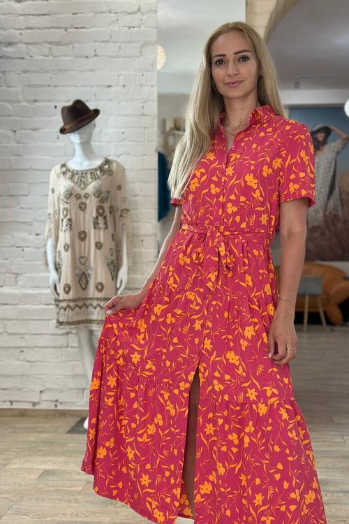 Сукня-сорочка фуксія SS23-356