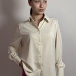 Блуза шифонова в кольорі шампань 6403 AZURI