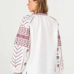 Women's embroidered linen shirt