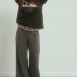 Classic straight trousers in graphite color