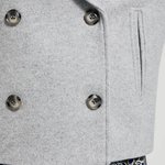 Grey cropped coat
