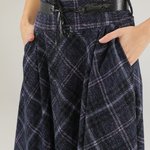 Check midi skirt blue 145-2111A UNISONO