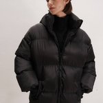 Stylish black down jacket