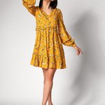 Yellow dress Artmon 1247.1