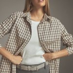 Beige plaid shirt