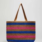 Shopper bag braid in a stripe L-TO-4013 Moodo