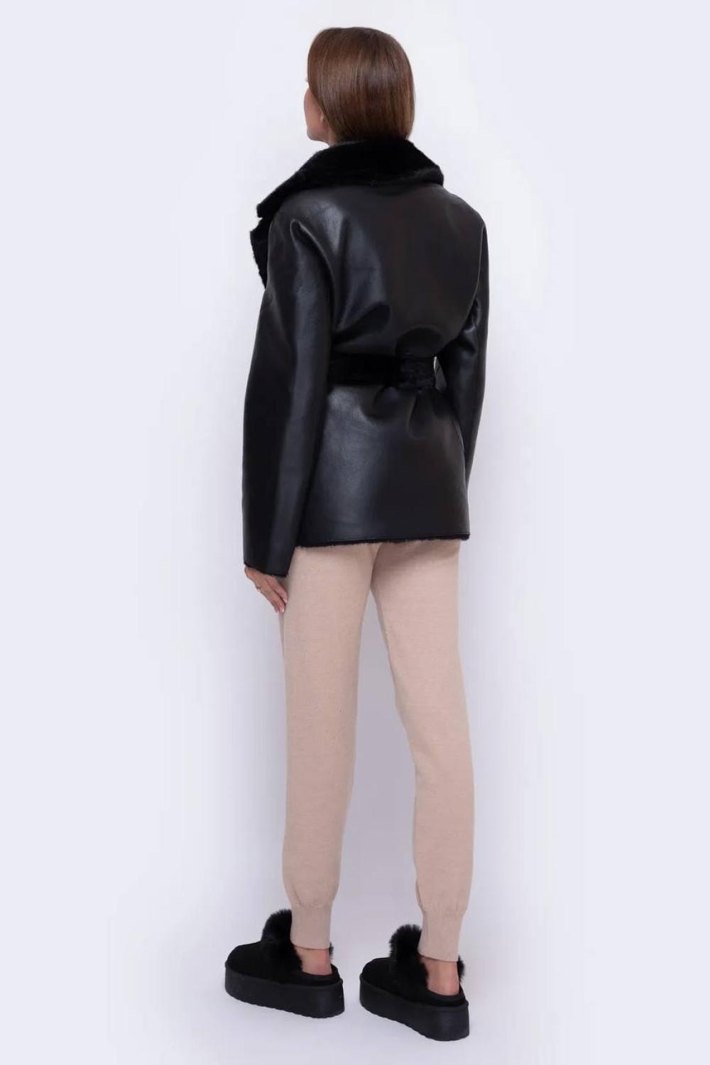 The eco-fur sheepskin coat