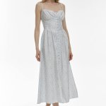 Women's sundress milky in cornflower print