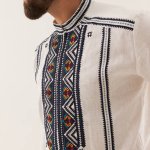 Чоловіча біла вишиванка Гуцульска сила