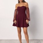 Marsala mini dress 1453.2