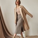 Спідниця в рубчик бежева Bellise 2436