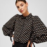 Blouse black with peas Moodo Z-KO-3615