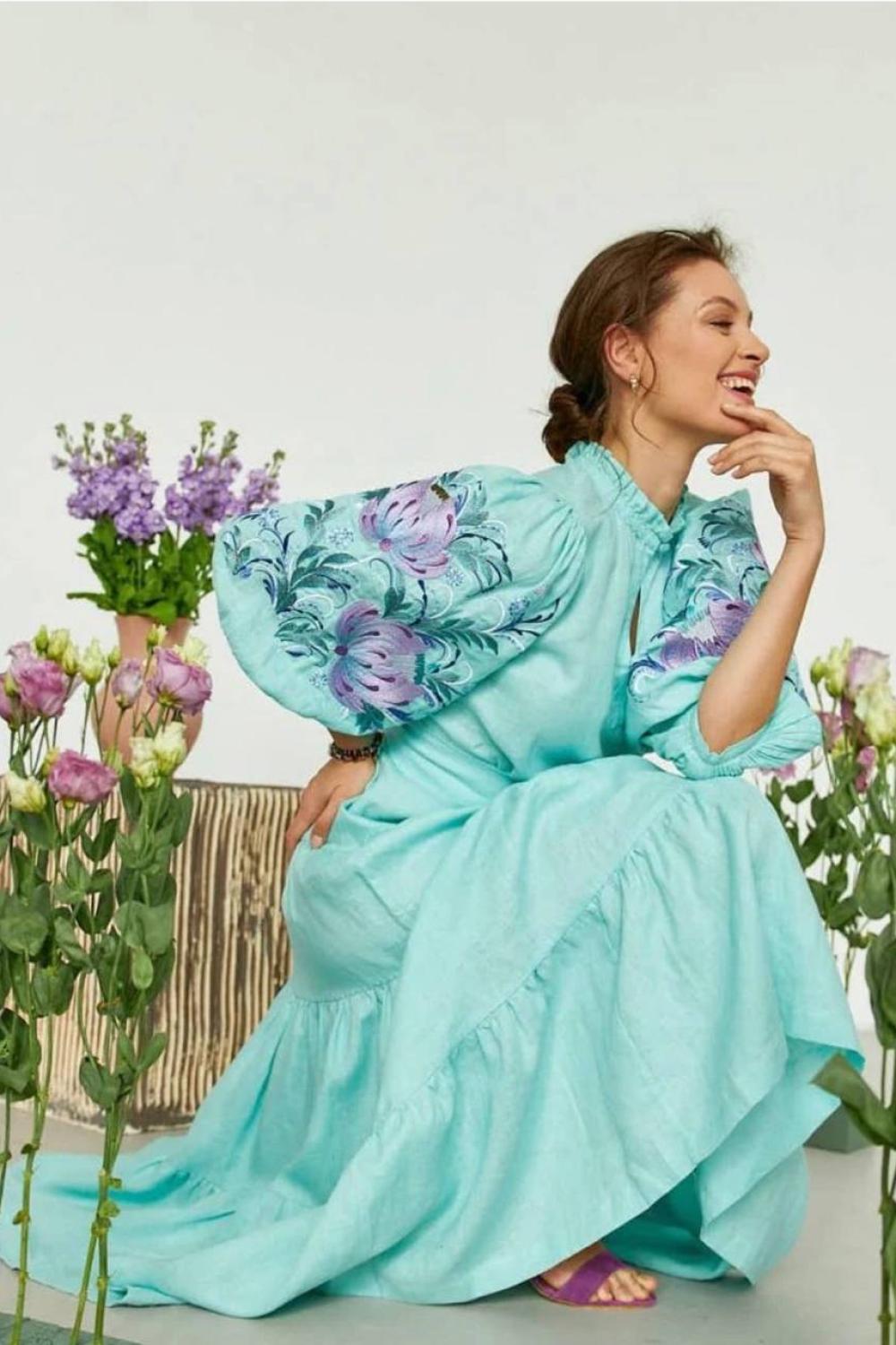 Women's embroidered dress of the author's work