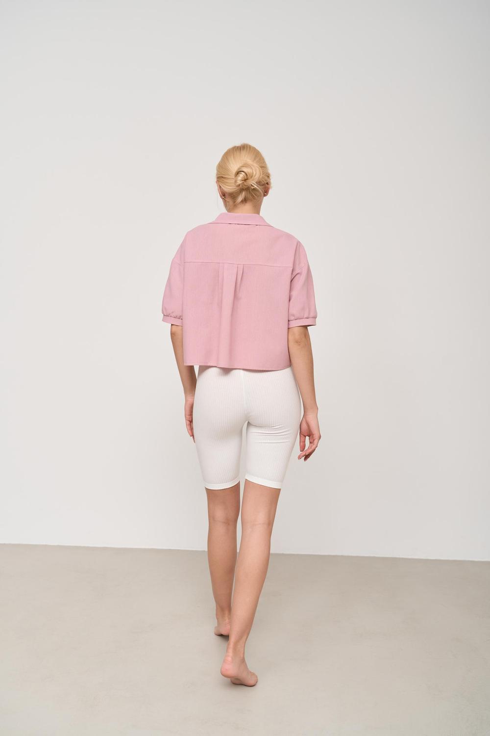 Pink linen shirt 12 Roy