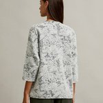 Printed sweater with tie