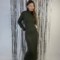 Knitted olive dress 22AH096 LAURA+MAX